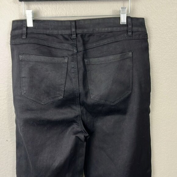 Avenue Denim Straight Leg Black High Rise Butter Stretch Jeans 14A NEW - Picture 7 of 13